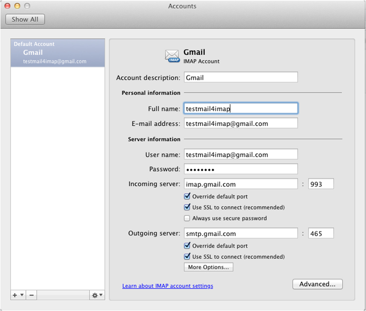 cannot set up gmail app password for outlook2013 on mac